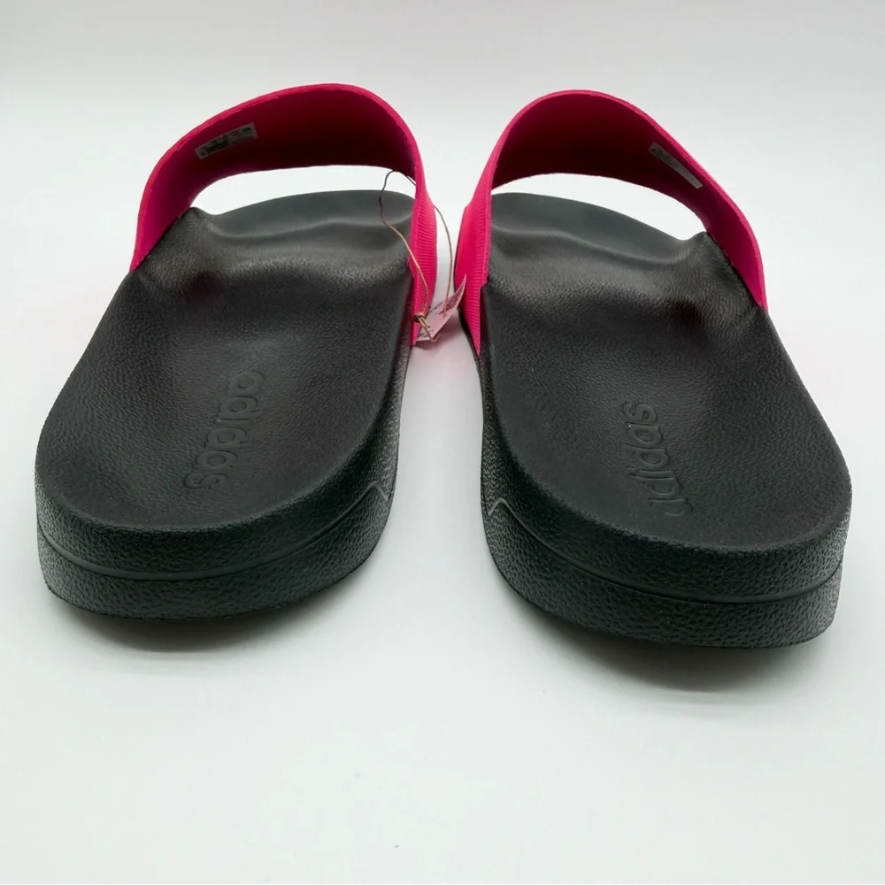 Adidas Adilette Shower Slide Sandals Cushioned Black Pink Men's Size 16 NEW